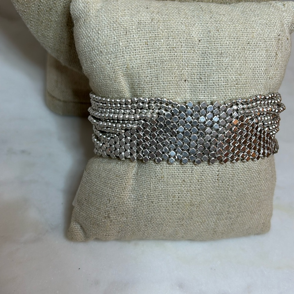 Stella&Dot Silver Mesh and Chain Bracelet - Like New/Never Worn/Display Only